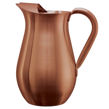 Service Ideas Pitcher with Ice Guard, Bell Shaped, 2 L, Stainless Steel, Rose Gold WPB2BSRG